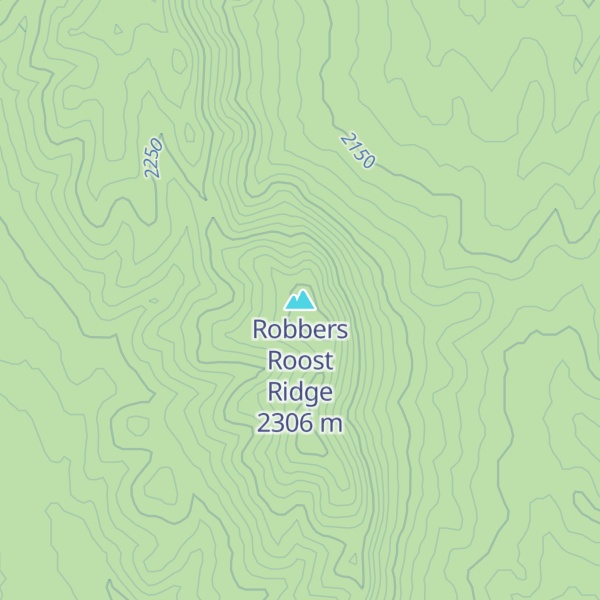Map of Robbers Roost Ridge