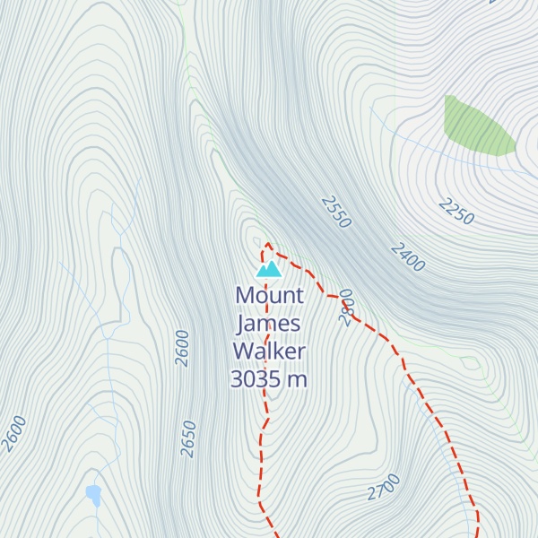 Map of Mount James Walker