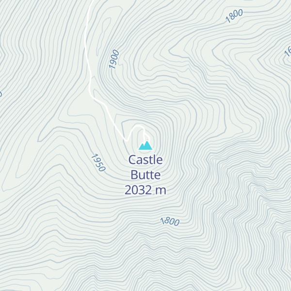 Map of Castle Butte