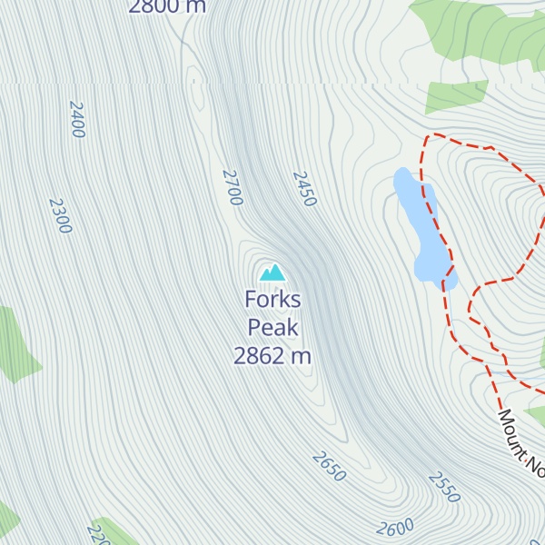 Map of Forks Peak