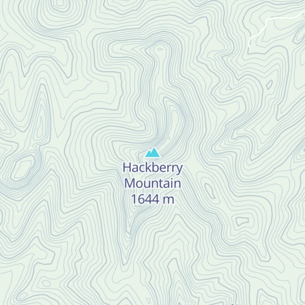 Map of Hackberry Mountain