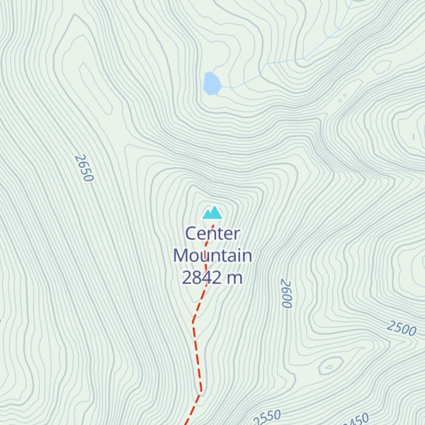 Map of Center Mountain