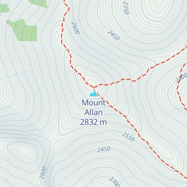 Map of Mount Allan
