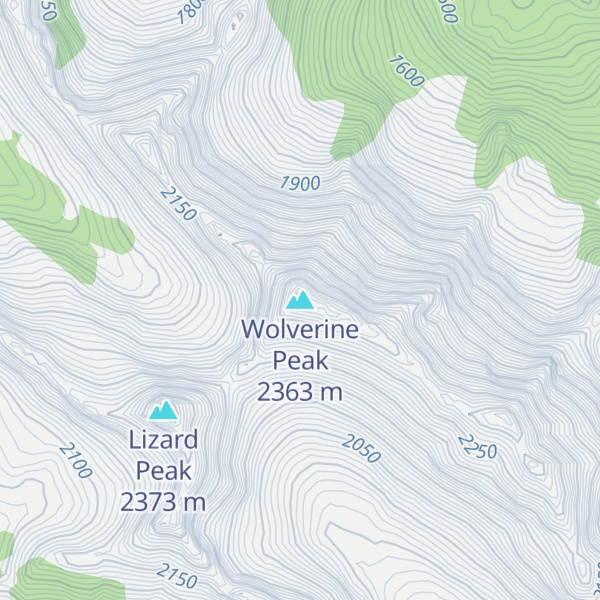 Map of Wolverine Peak