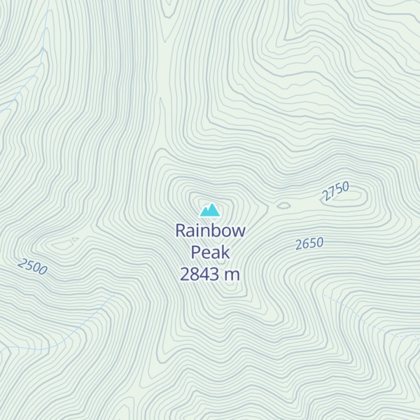 Map of Rainbow Peak