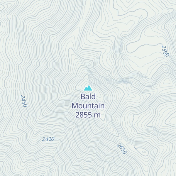 Map of Bald Mountain