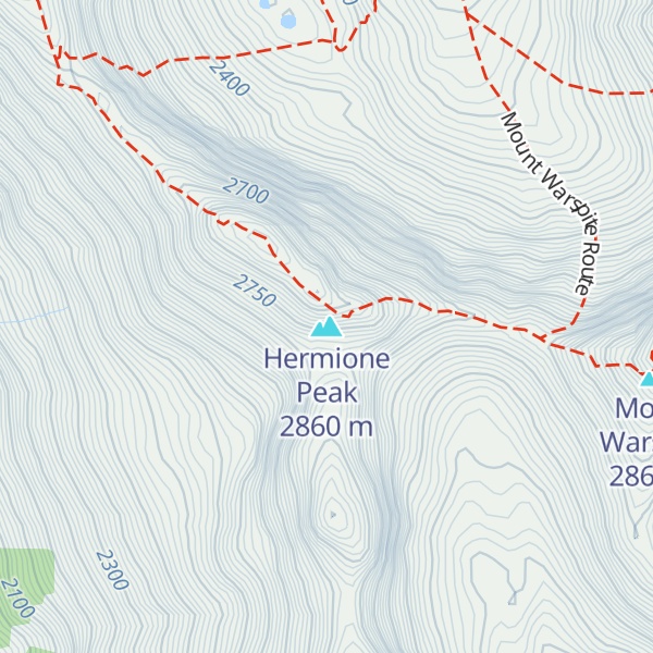 Map of Hermione Peak