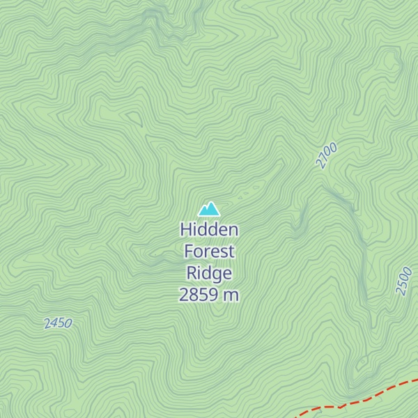 Map of Hidden Forest Ridge