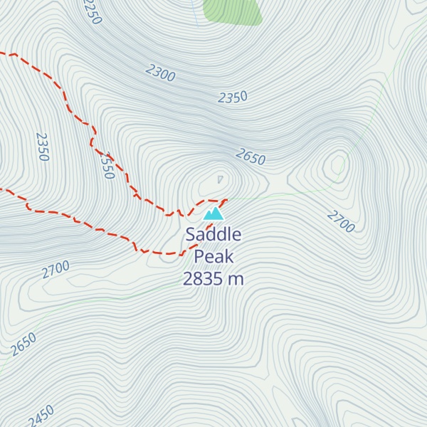 Map of Saddle Peak