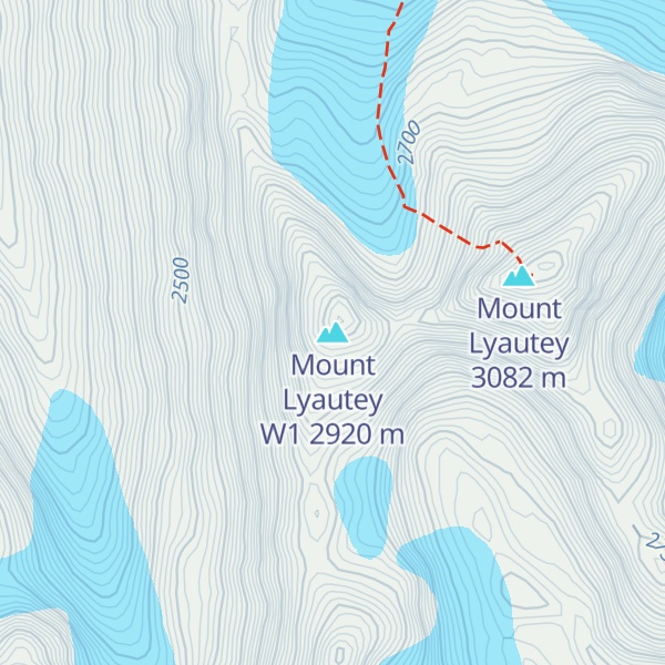 Map of Mount Lyautey W1