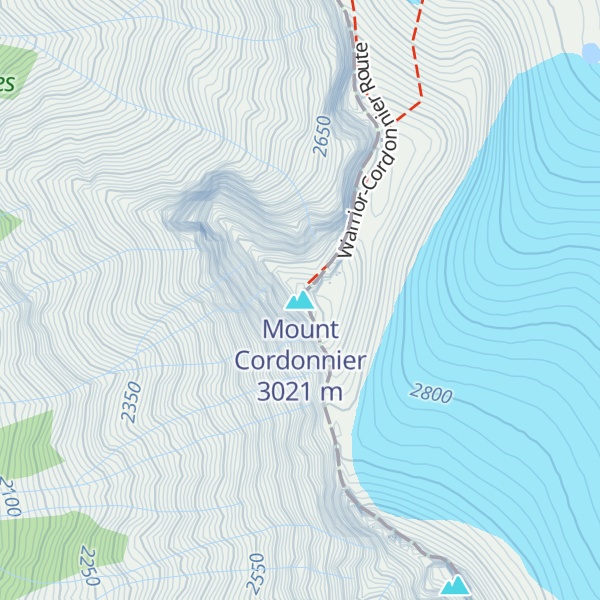 Map of Mount Cordonnier