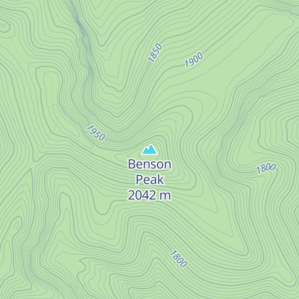 Map of Benson Peak