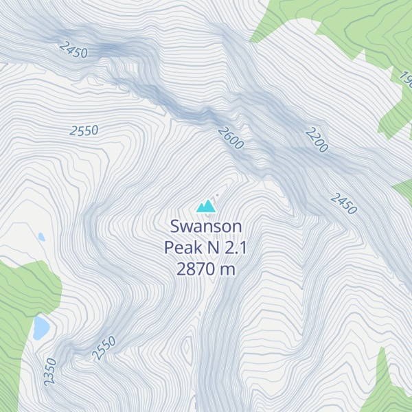 Map of Swanson Peak N 2.1