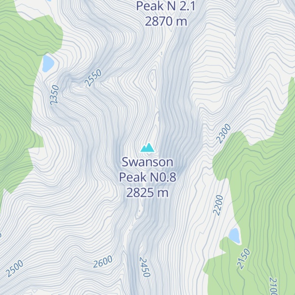 Map of Swanson Peak N0.8