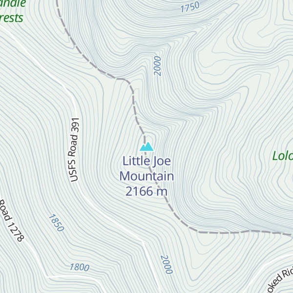 Map of Little Joe Mountain