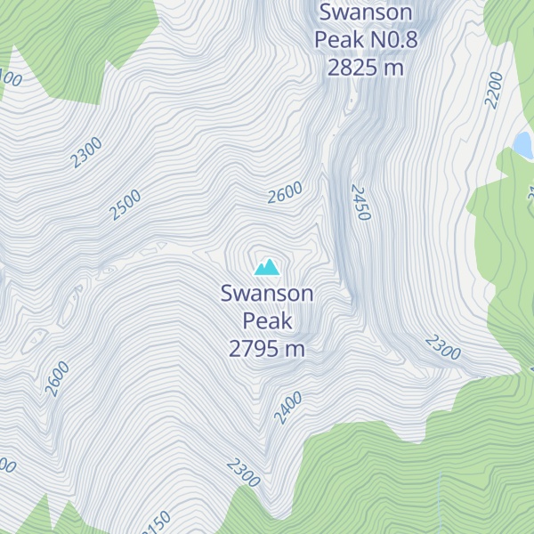 Map of Swanson Peak