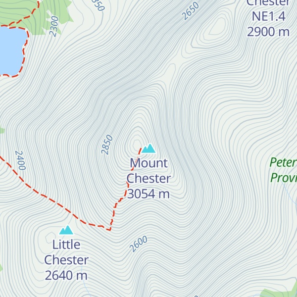 Map of Mount Chester