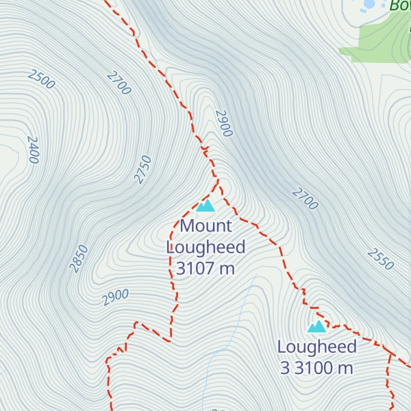 Map of Mount Lougheed