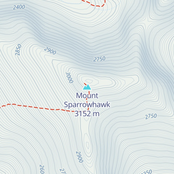 Map of Mount Sparrowhawk