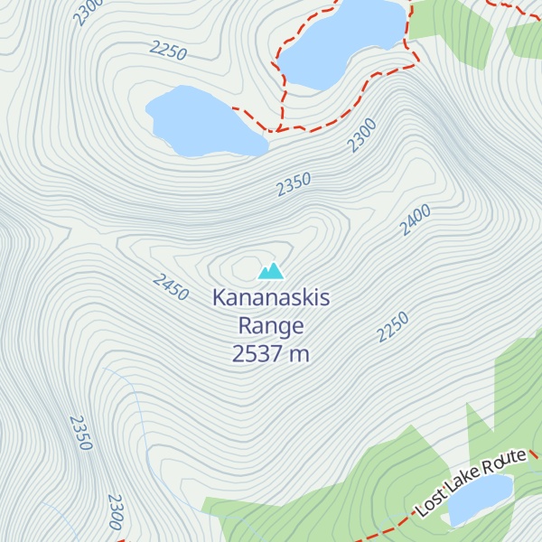 Map of Kananaskis Range