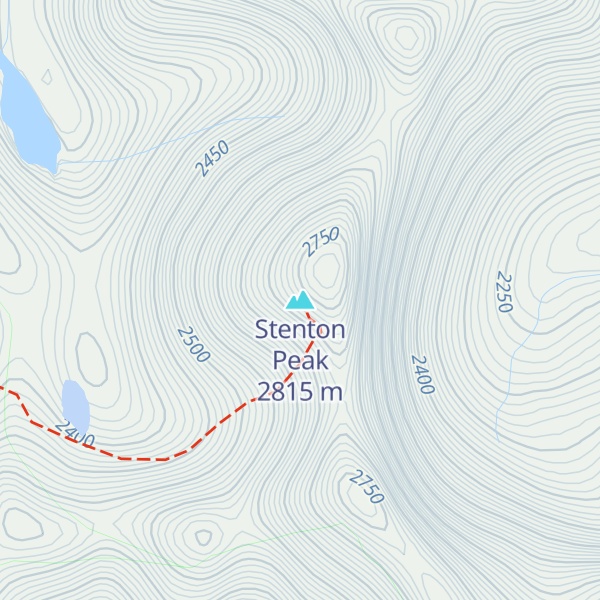 Map of Stenton Peak