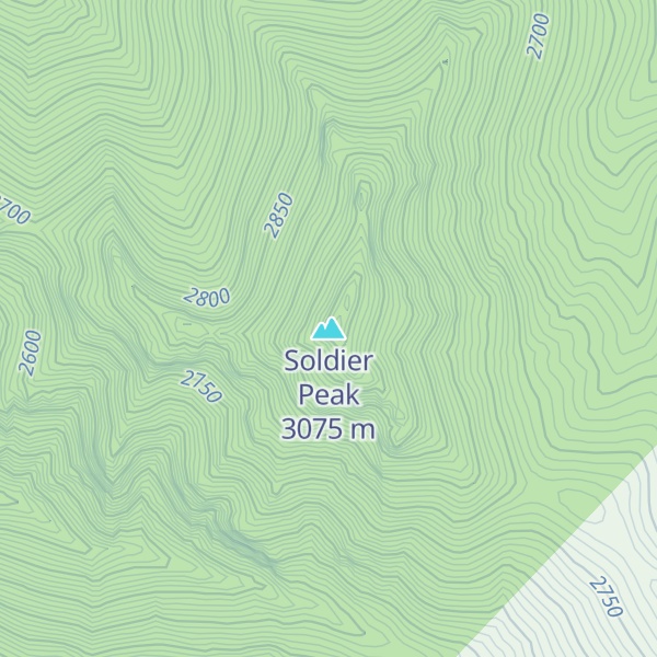 Map of Soldier Peak