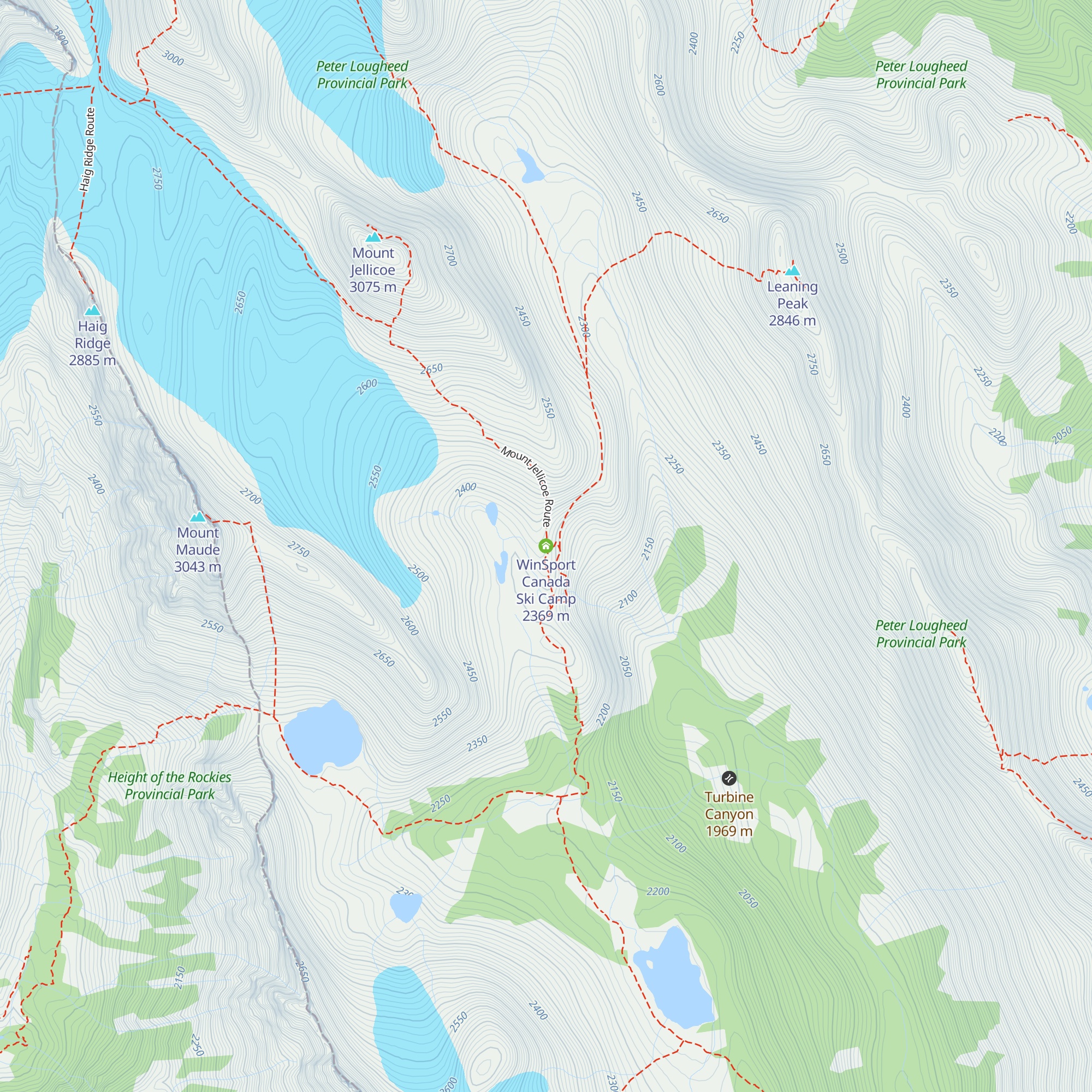 WinSport Canada Ski Camp map