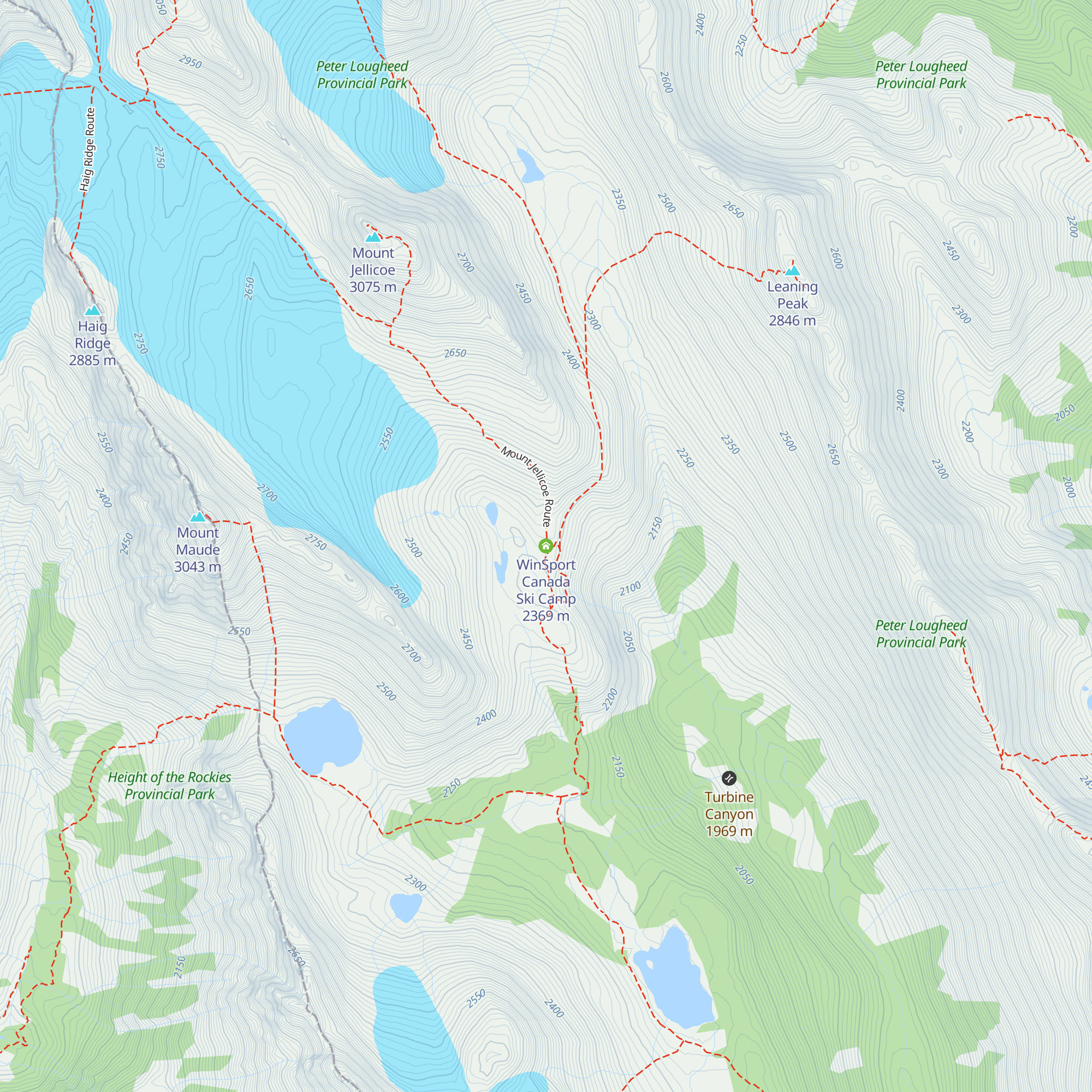WinSport Canada Ski Camp map