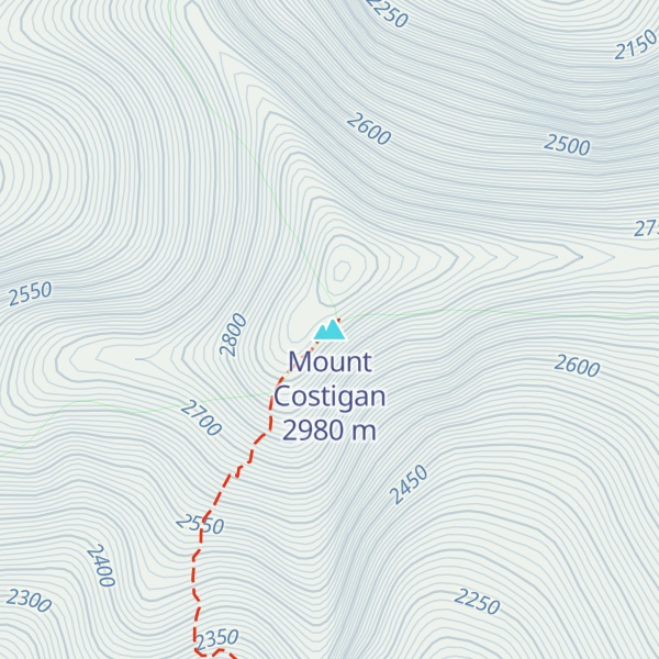 Map of Mount Costigan