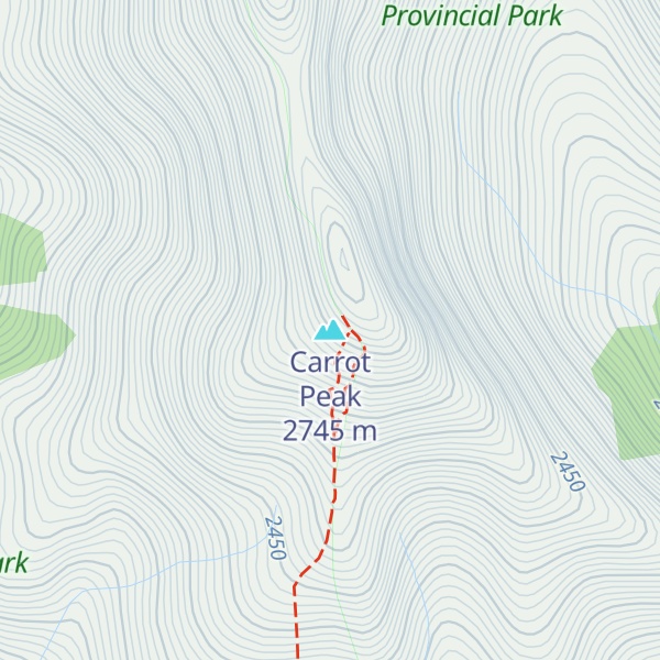 Map of Carrot Peak