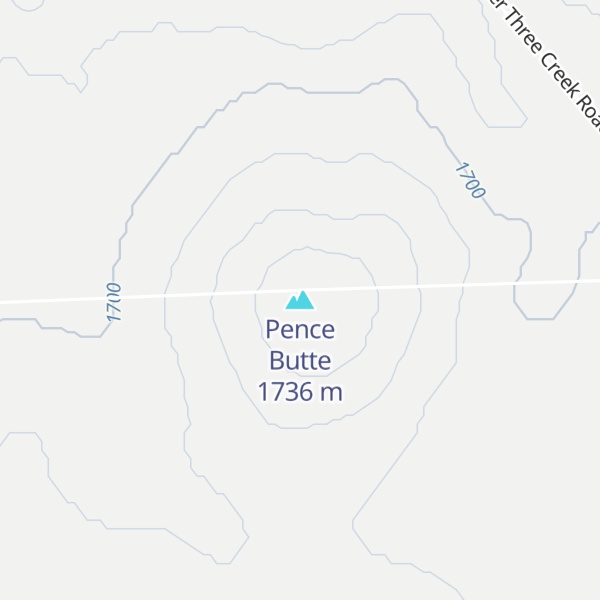 Map of Pence Butte
