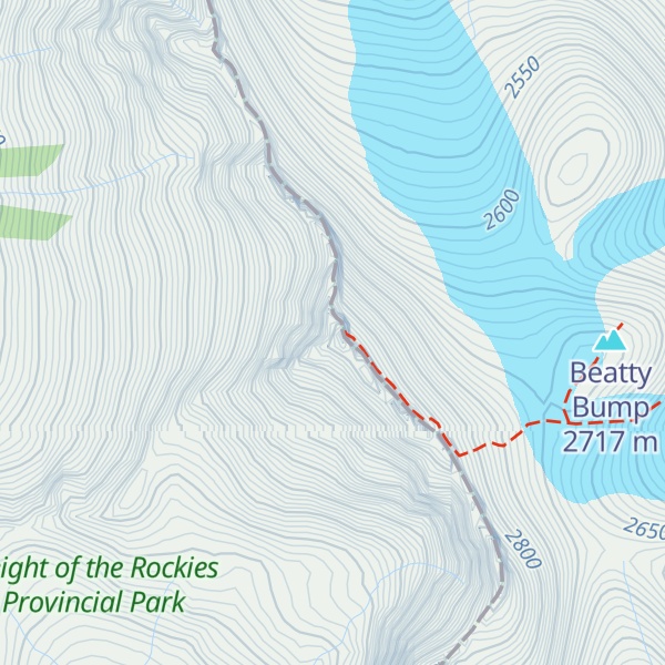 Map of Mount Beatty