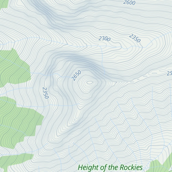 Map of Onslow Mountain