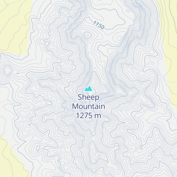 Map of Sheep Mountain