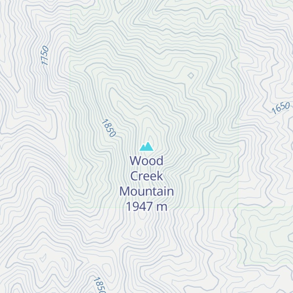 Map of Wood Creek Mountain