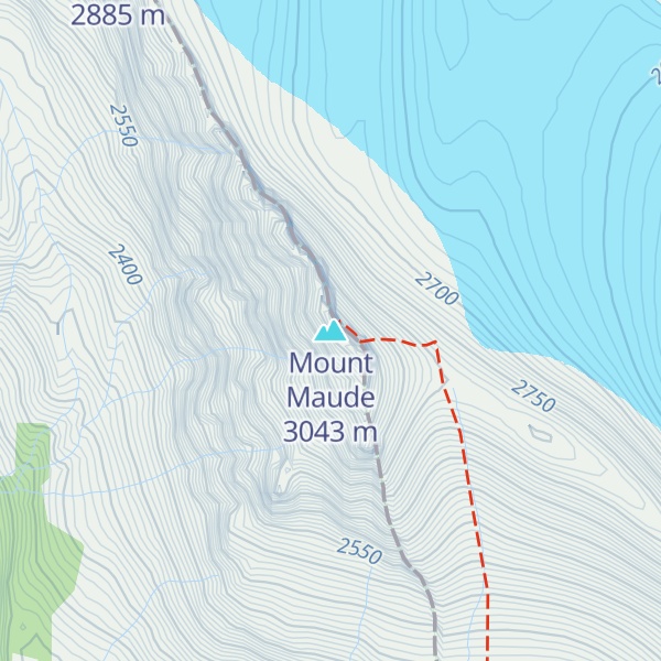Map of Mount Maude