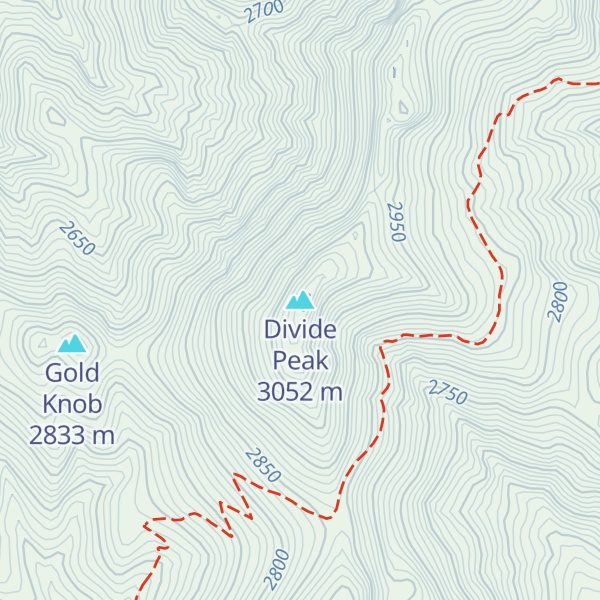 Map of Divide Peak
