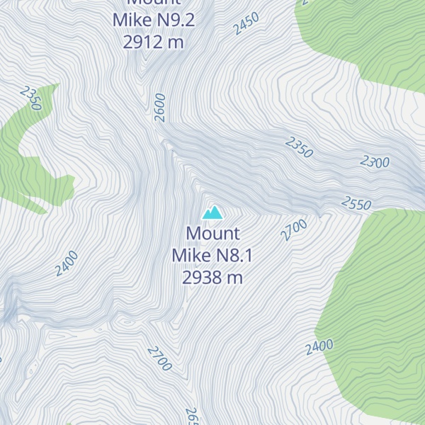 Map of Mount Mike N8.1