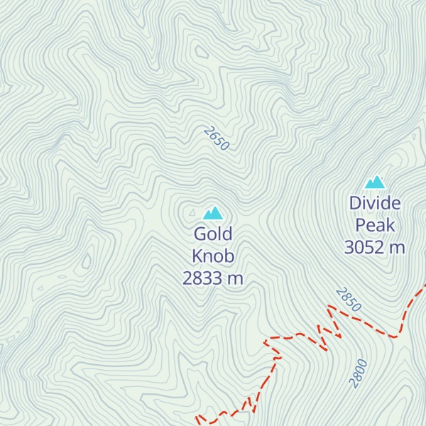 Map of Gold Knob