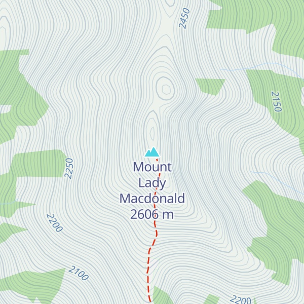 Map of Mount Lady Macdonald