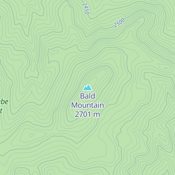 Map of Bald Mountain