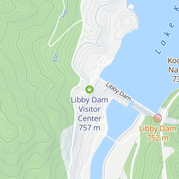 Map of Libby Dam Visitor Center