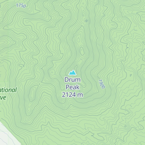 Map of Drum Peak