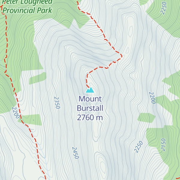 Map of Mount Burstall