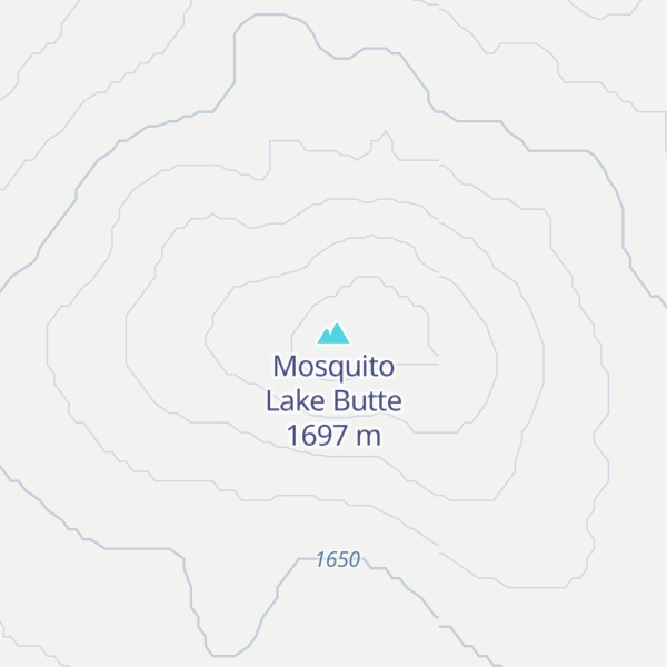Map of Mosquito Lake Butte