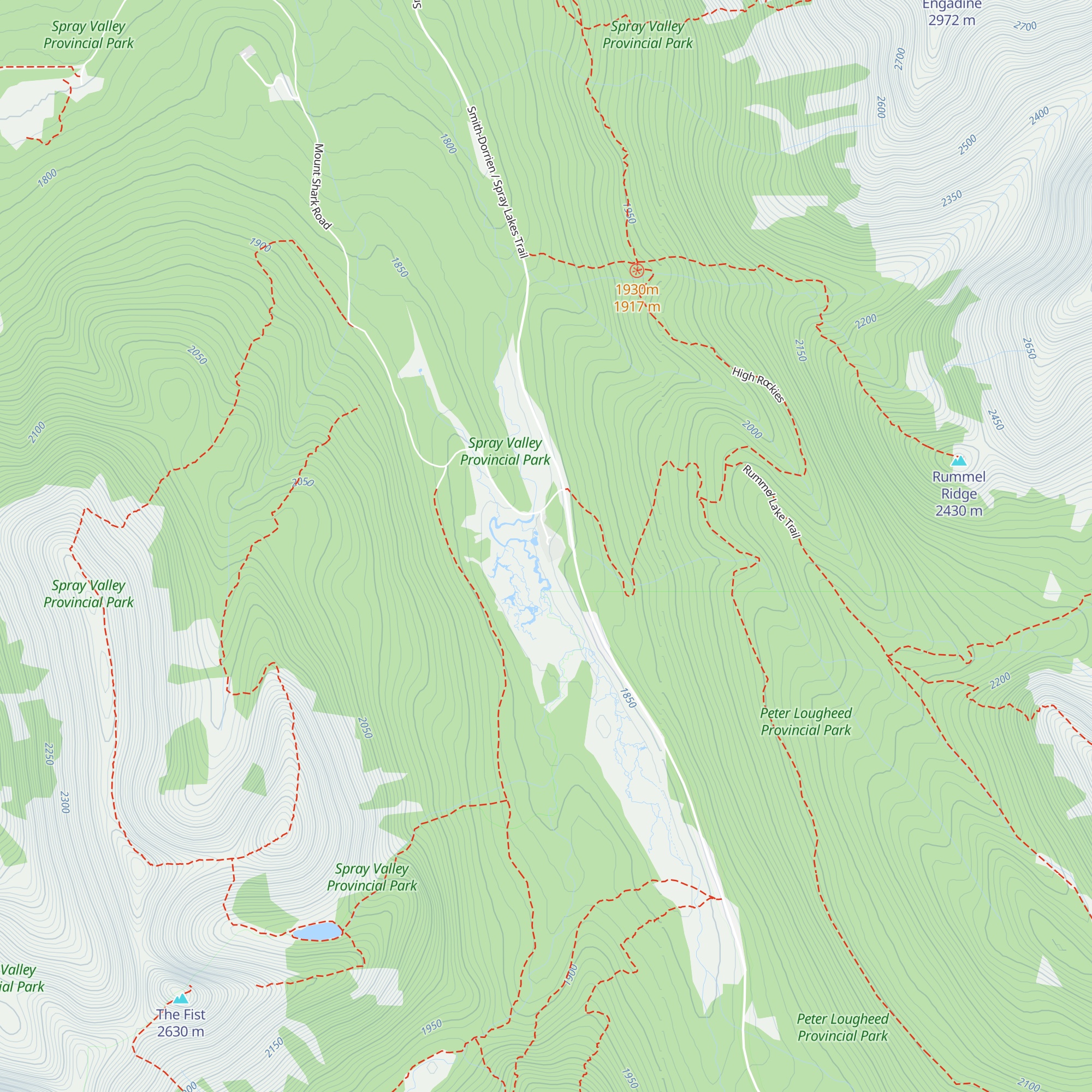 Mount Engadine Lodge map