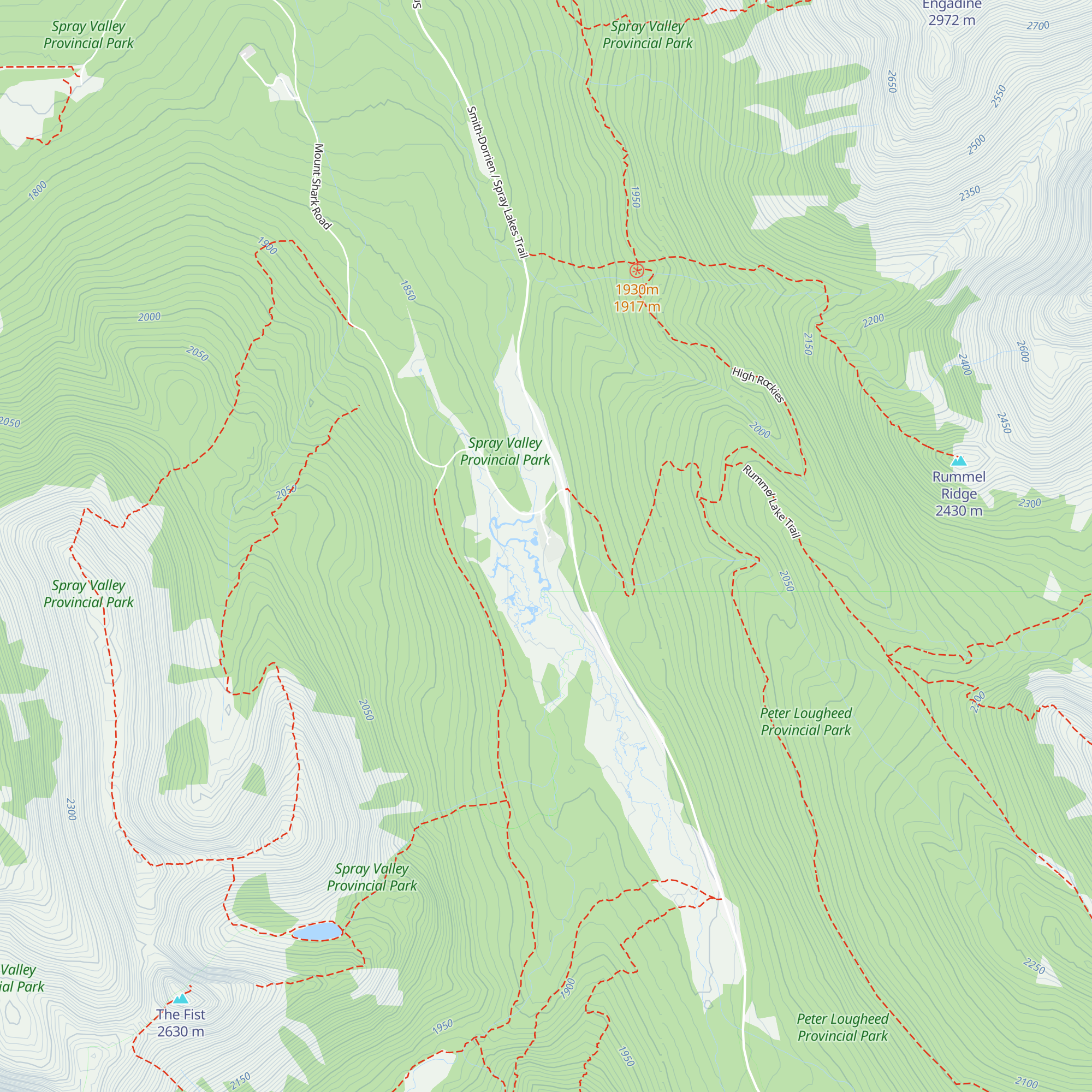 Mount Engadine Lodge map
