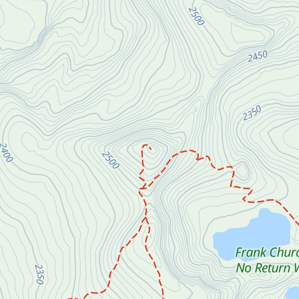 Map of Sheepeater Mountain