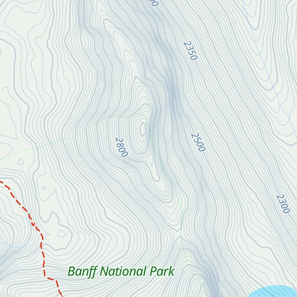 Map of Whistling Rock Peak