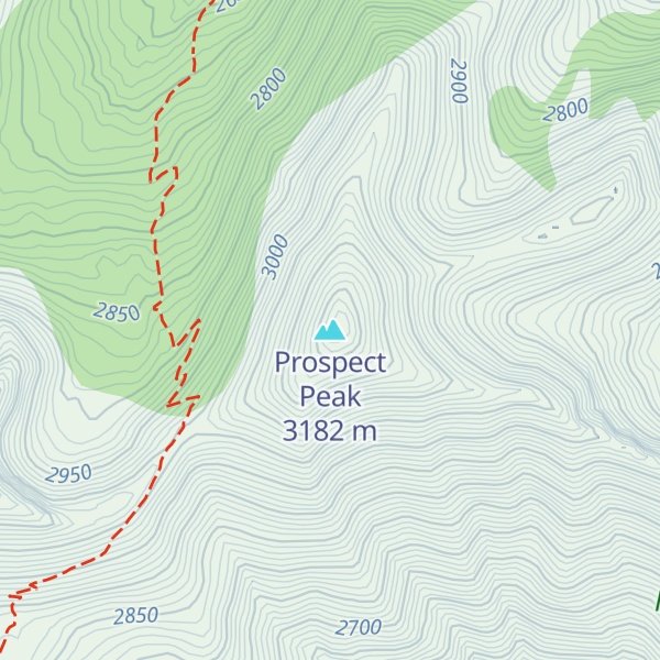 Map of Prospect Peak